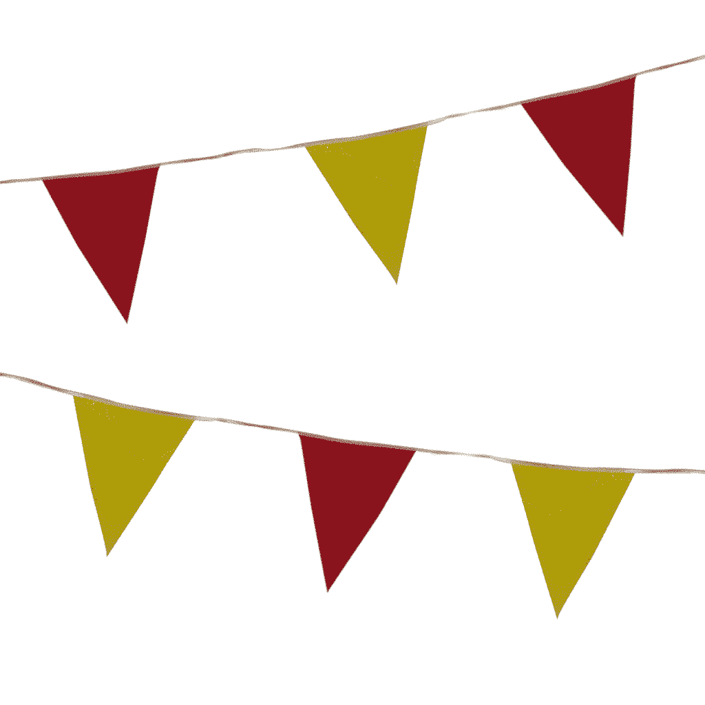 Pennant Streamers Red & Yellow 